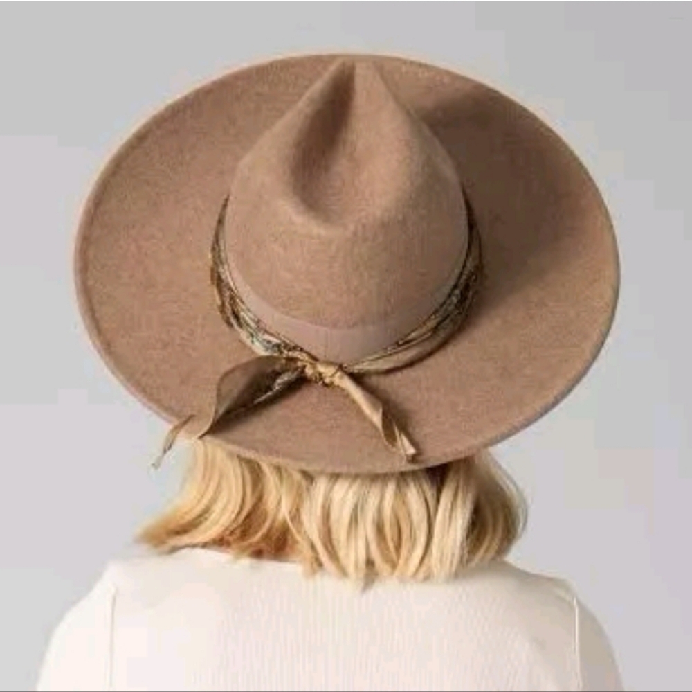 ⚡️Sale NWT Anthro Cover Band Rancher Festival Chic Hat OS - Picture 7 of 11